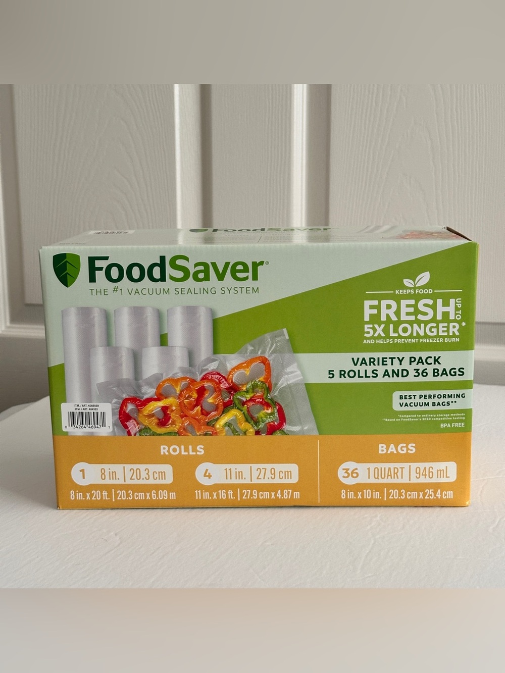 FoodSaver Variety Pack 5 Rolls and 36 Bags Vacuum Bags New